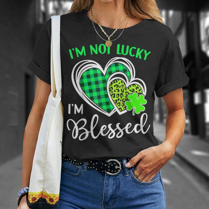 I'm Not Lucky I'm Blessed St Patrick's Day Christian T-Shirt Gifts for Her