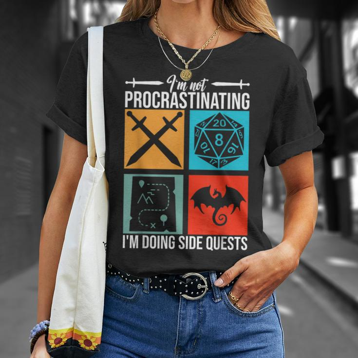 I'm Not Procrastinating I'm Doing Side Quests For Rpg Gamers T-Shirt Gifts for Her