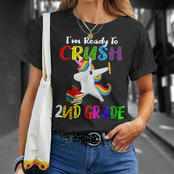 I'm Ready To Crush 2Nd Grade Second Grader Dabbing Unicorn T-Shirt Gifts for Her