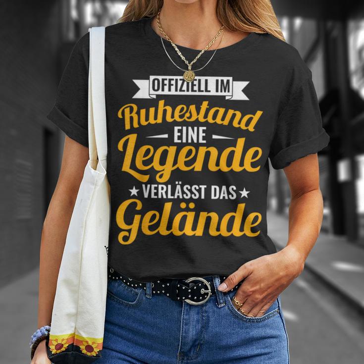 Im Ruhestand Legende Verlässt Gelände Schwarzes T-Shirt für Herren Geschenke für Sie