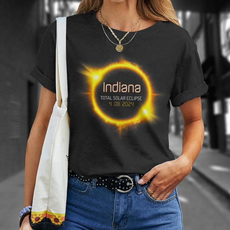 Indiana Total Solar Eclipse America April 040824 Usa T-Shirt Gifts for Her