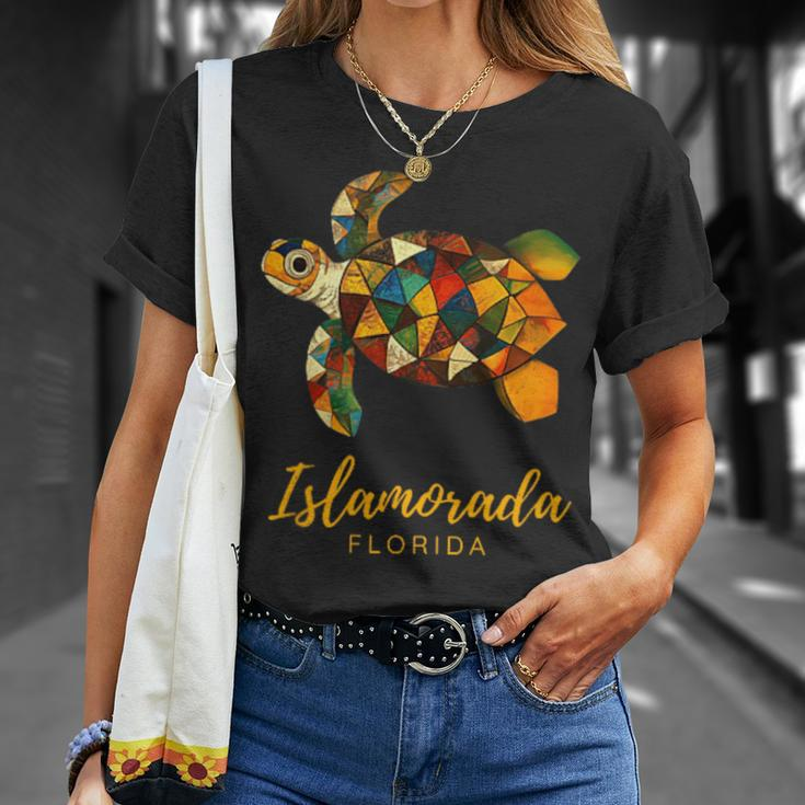 Islamorada Fl Florida Keys Vintage Tribal Sea Turtle T-Shirt Gifts for Her