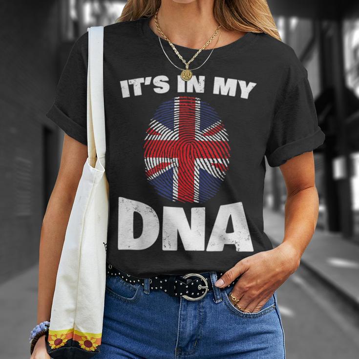 It's My Dna Uk Union Jack United Kingdom England T-Shirt Gifts for Her