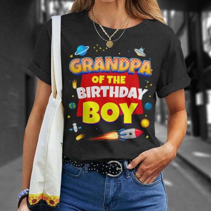 Its My Grandpa Birthday Boy Space Astronaut Family Matching T-Shirt Gifts for Her
