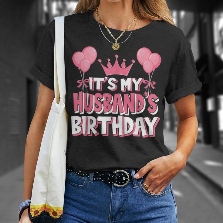 It's My Husband's Birthday Celebration T-Shirt Gifts for Her