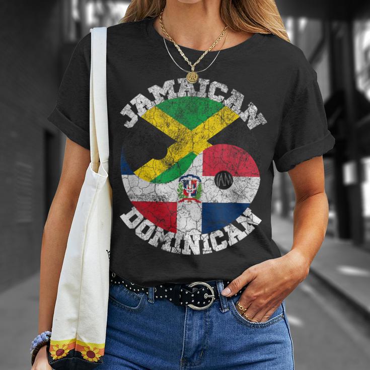 Jamaican Dominican Flag Dominican And Jamaica Flag T-Shirt - Monsterry