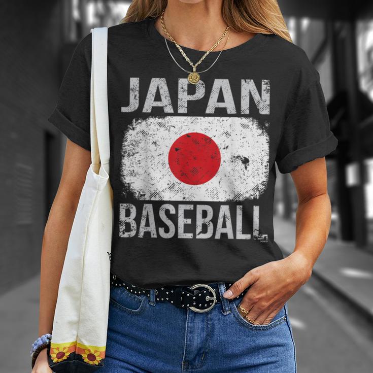 Japan Baseball Japanese Flag T-Shirt Gifts for Her