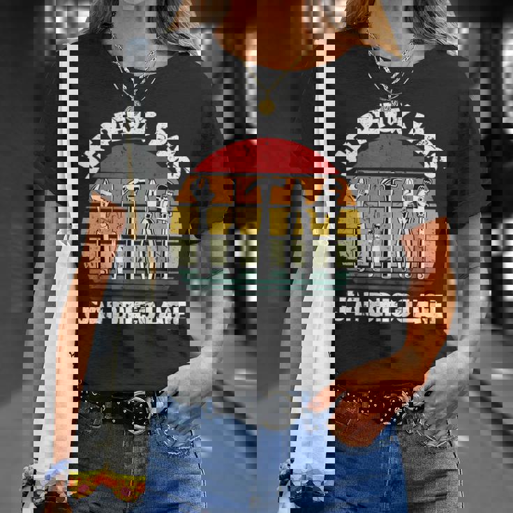Je Peux Pas J'ai Bricolage Cadeau Pour Papy Papa Bricoleur T-Shirt Cadeaux pour elle