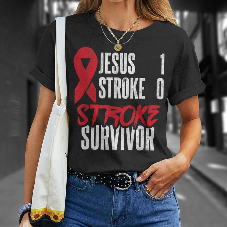 Jesus 1 Stroke 0 Stoke Awareness Stroke Survivor T-Shirt Gifts for Her