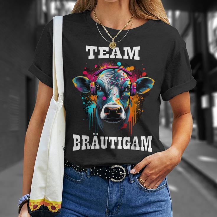 Jga Team Bräutigam Kuh Bauern & Landwirt Poltern T-Shirt Geschenke für Sie