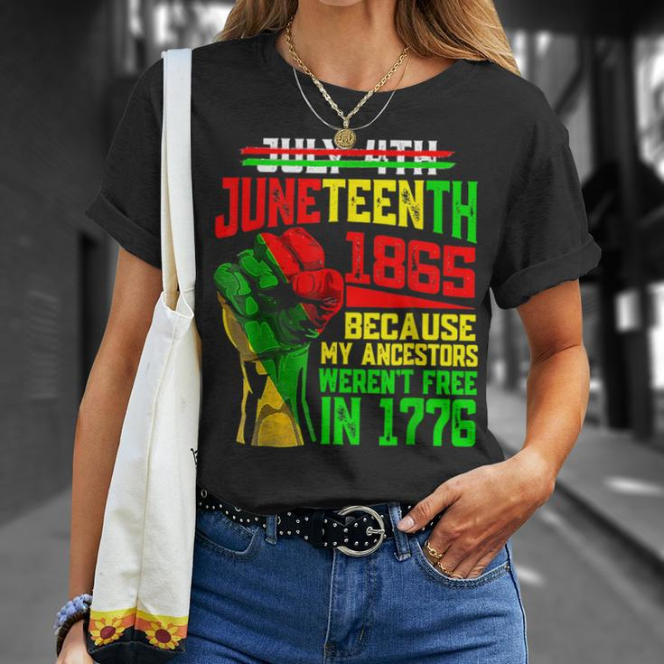 July 4Th Junenth 1865 Because My Ancestors Girls T-Shirt Gifts for Her