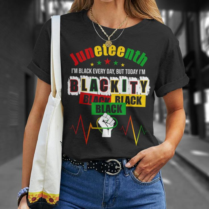 Junenth Blackity African America Black History Women T-Shirt Gifts for Her
