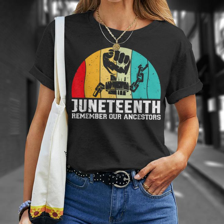 Junenth Remember Our Ancestors Free Black African T-Shirt Gifts for Her