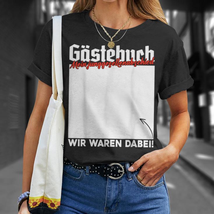 Junggesellenabschied Party Gästebuch Unterschrift Jga T-Shirt Geschenke für Sie