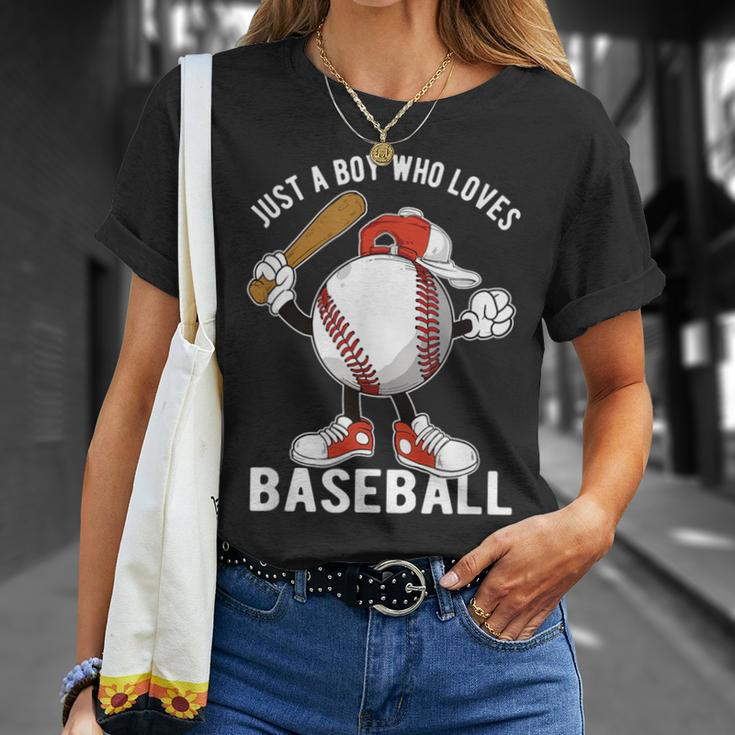 Just A Boy Who Loves Baseball T-Shirt Gifts for Her