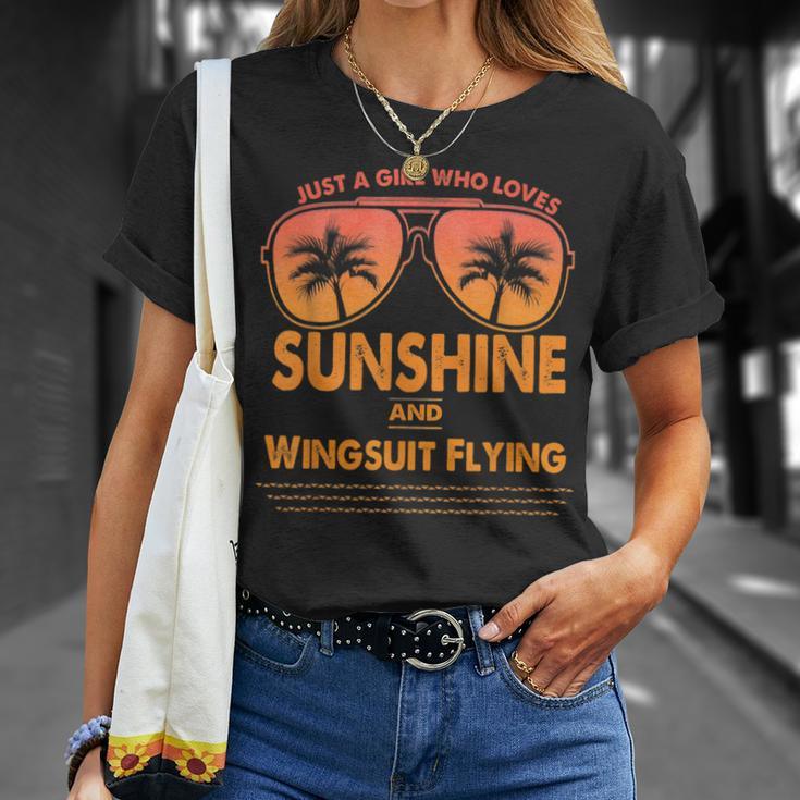 Just A Girl Who Loves Sunshine And Wingsuit Flying For Woma T-Shirt Gifts for Her