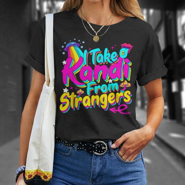 I Take Kandi From Strangers Edm Techno Rave Party Festival T-Shirt Gifts for Her