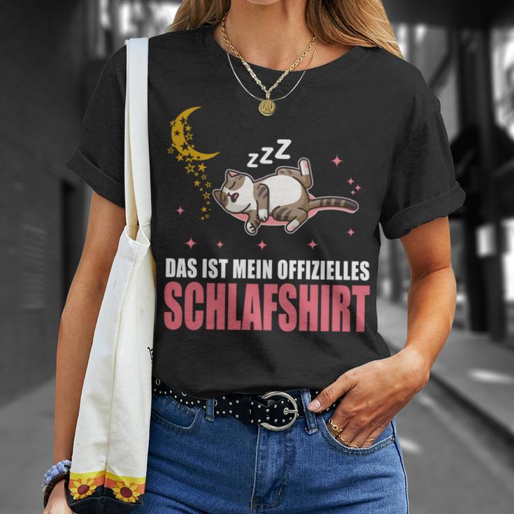 Katze Schlafanzug Das Ist Mein Offizielles Schlaf T-Shirt Geschenke für Sie