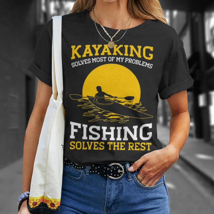 Kayaking Canoeing Kayak Angler Fishing T-Shirt Gifts for Her