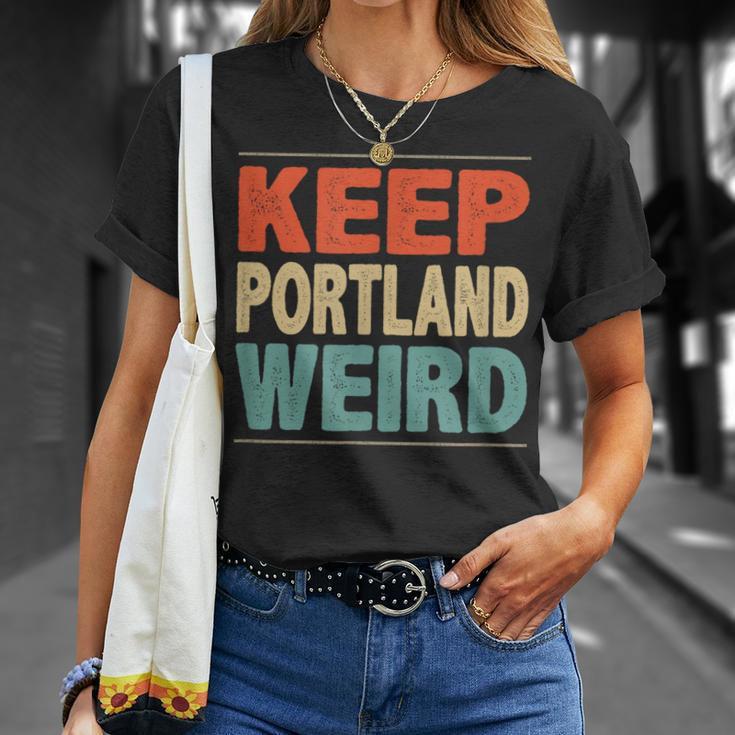 Keep Portland Weird Vintage Style T-Shirt Gifts for Her