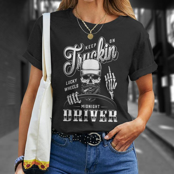 Keep On Trucking Diesel Addicted Trucker Driver Hat Vintage T-Shirt Gifts for Her