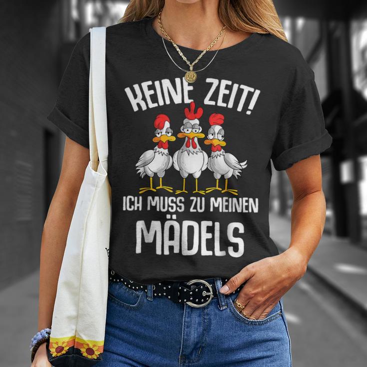 Keine Zeit Ich Muss Zu Meinen Mädels Bauernhof T-Shirt Geschenke für Sie