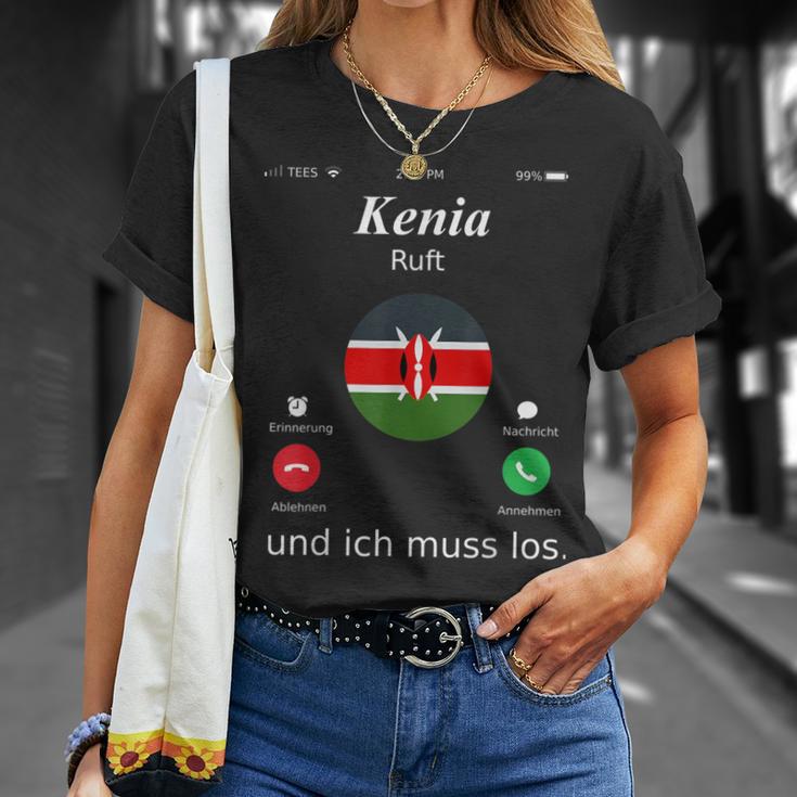 Kenya Ruft Und Ich Muss Los Kenya Flag T-Shirt Geschenke für Sie