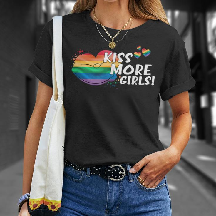 Kiss More Girls Lgbt Lgbtq Pride Awareness Lesbian Women T-Shirt Gifts for Her