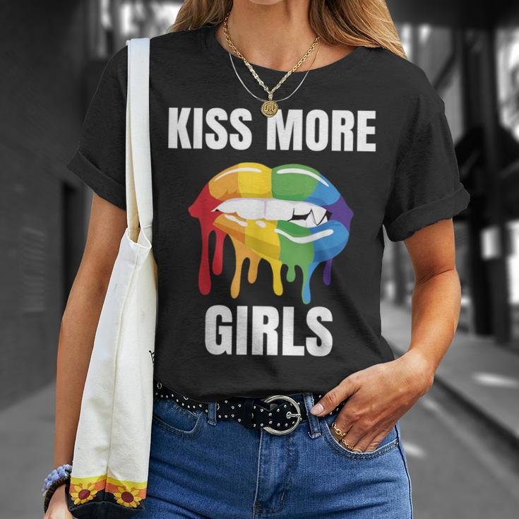 Kiss More Girls As Lgbtq Pride Lesbians T-Shirt Gifts for Her