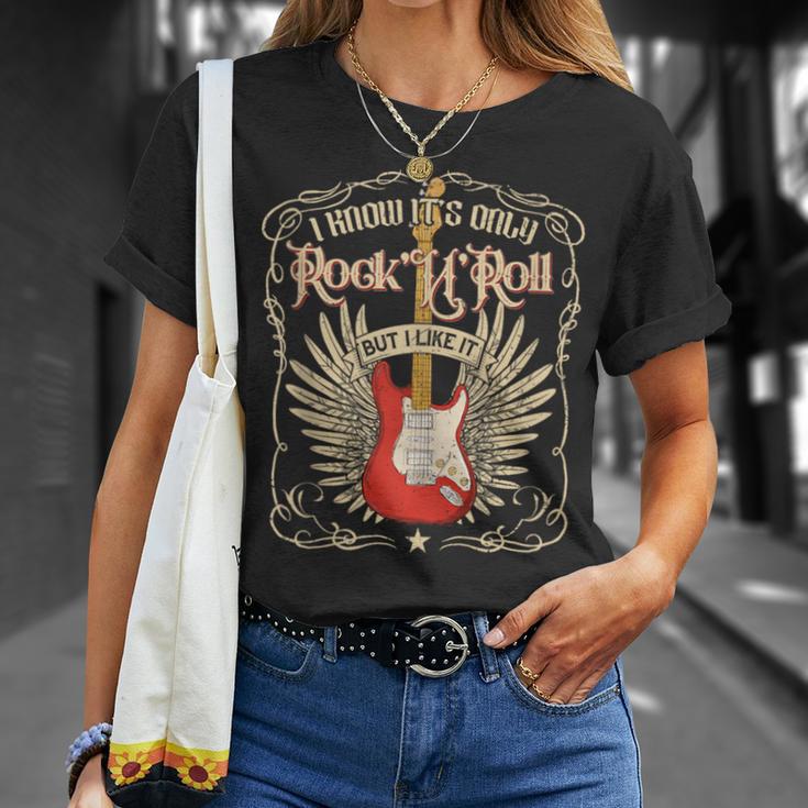 I Know It's Only Rock'n'roll But I Like It Rock Music T-Shirt Gifts for Her