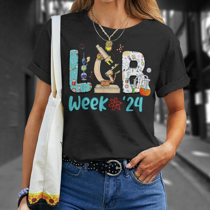 Lab Week 2024 Medical Lab Tech Patient Care T-Shirt Gifts for Her