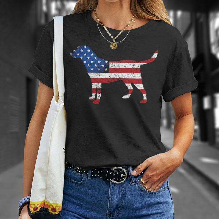 Labrador 4Th Of July Patriotic American Usa Flag Lab Lover T-Shirt Gifts for Her