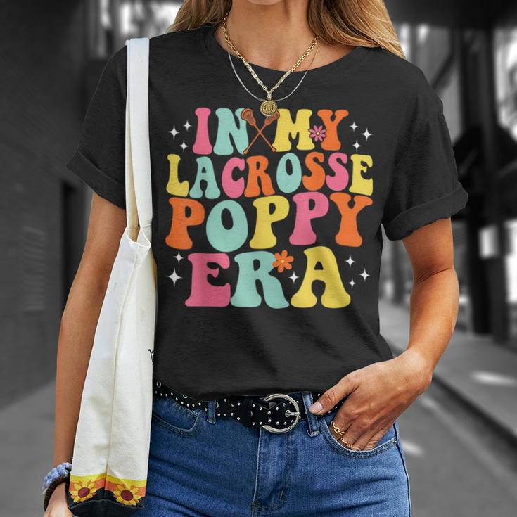 In My Lacrosse Poppy Era Retro Game Day Groovy T-Shirt Gifts for Her