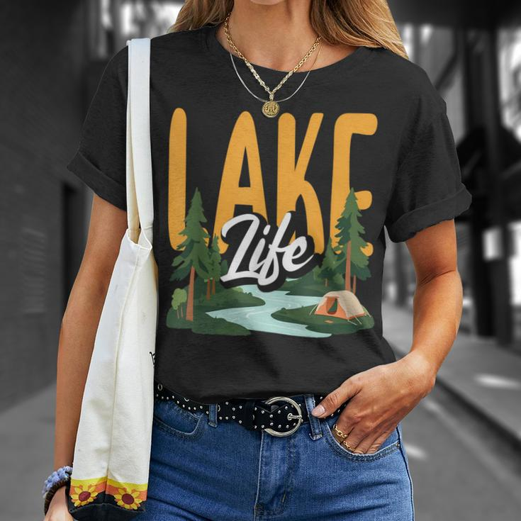 Lake Life Angeln Bootfahren Segeln Lustig Outdoor T-Shirt Geschenke für Sie