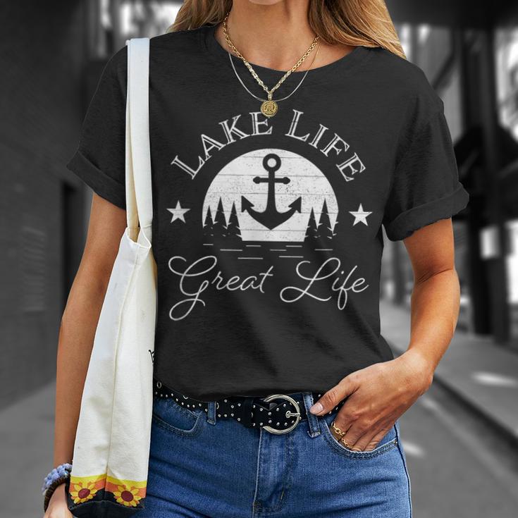 Lake Life Great Life On Water Good Nature Living Happiness T-Shirt Gifts for Her