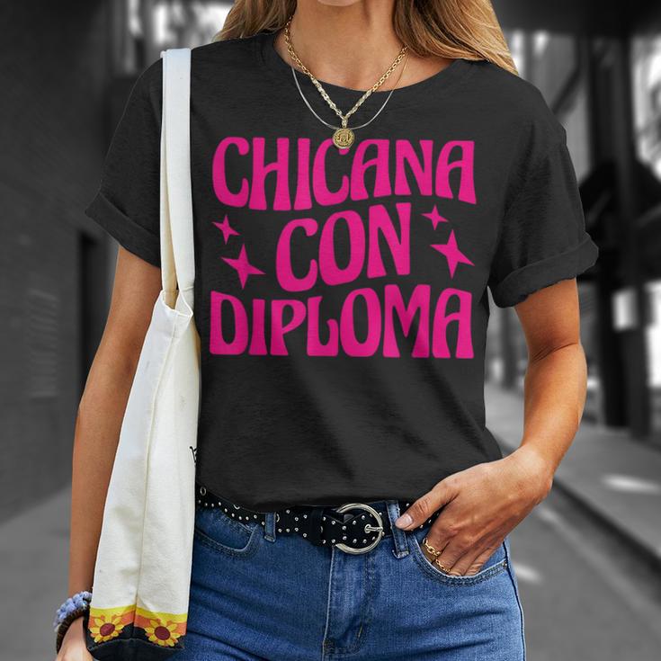 Latina Graduation Educated Latina Chicana Con Diploma T-Shirt Gifts for Her