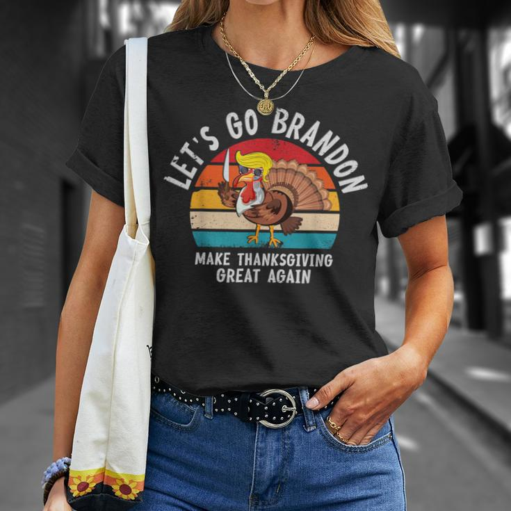 Let's Go Branson Brandon Thanksgiving And Trump Turkey T-Shirt Gifts for Her
