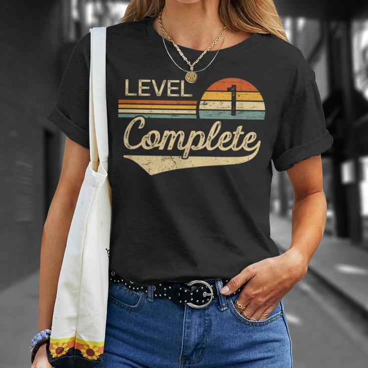 Level 1 Complete Vintage 1St Wedding Anniversary T-Shirt Gifts for Her