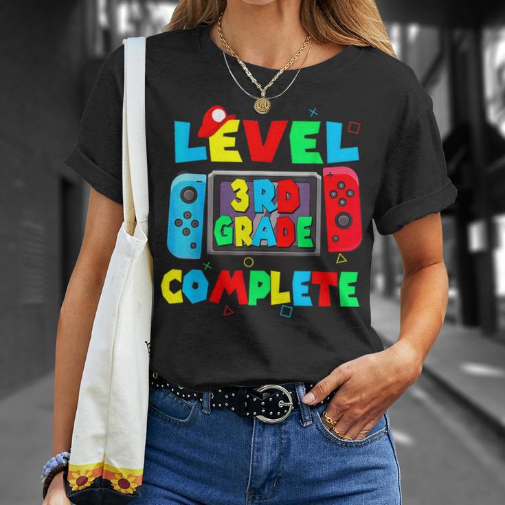 Level 3Rd Grade Complete Last Day Of School Video Game T-Shirt Gifts for Her