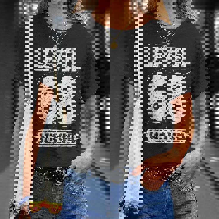 Level 68 Unlocked 68 Aniversario De Boda 68 Años Camiseta unisex Regalos para ella