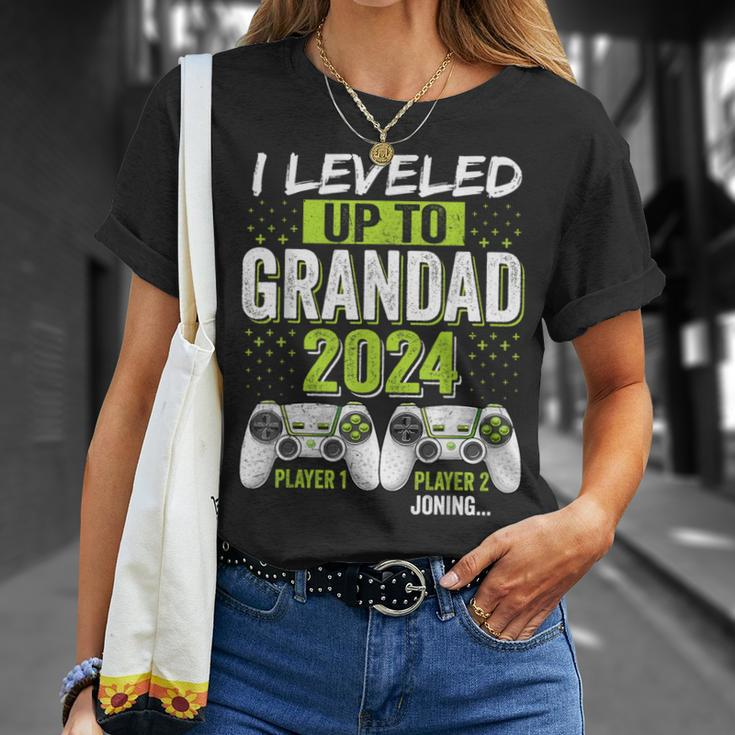 I Leveled Up To Grandad 2024 Soon To Be Grandad Fathers Day T-Shirt Gifts for Her