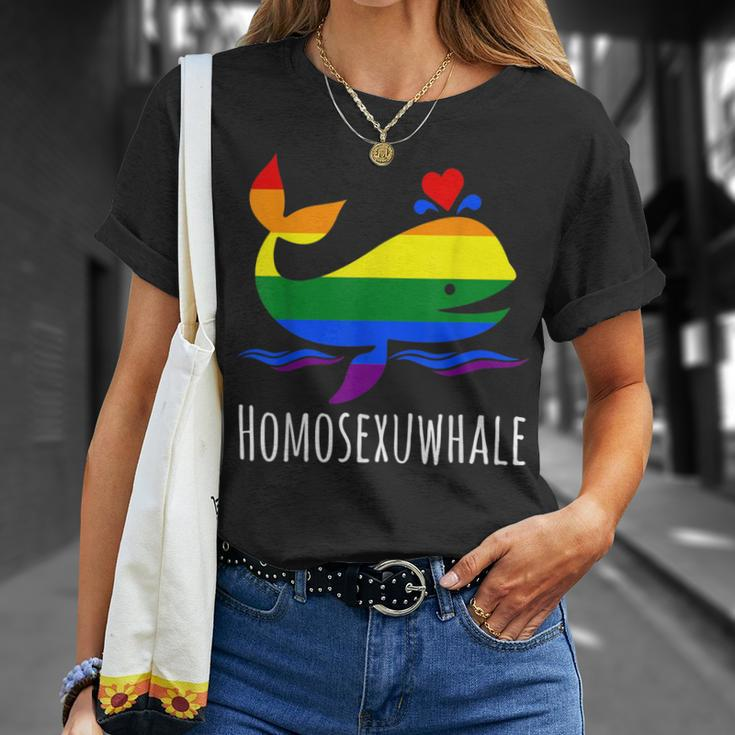 Lgbt Gay Lesbian Homosexuwhale Pride Pride Month T-Shirt Gifts for Her