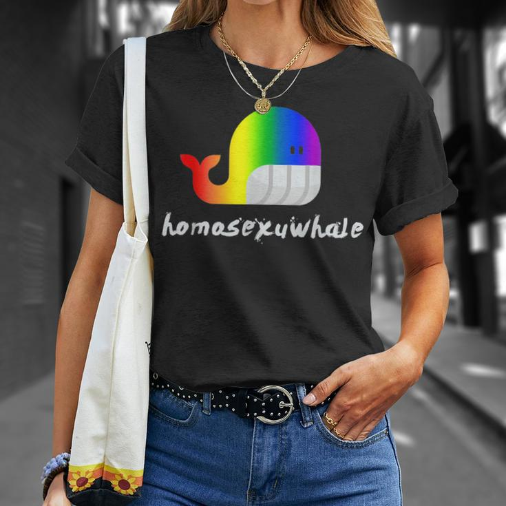 Lgbt Pride Homosexuwhale Lgbtq Gay Lesbian Queer T-Shirt Gifts for Her