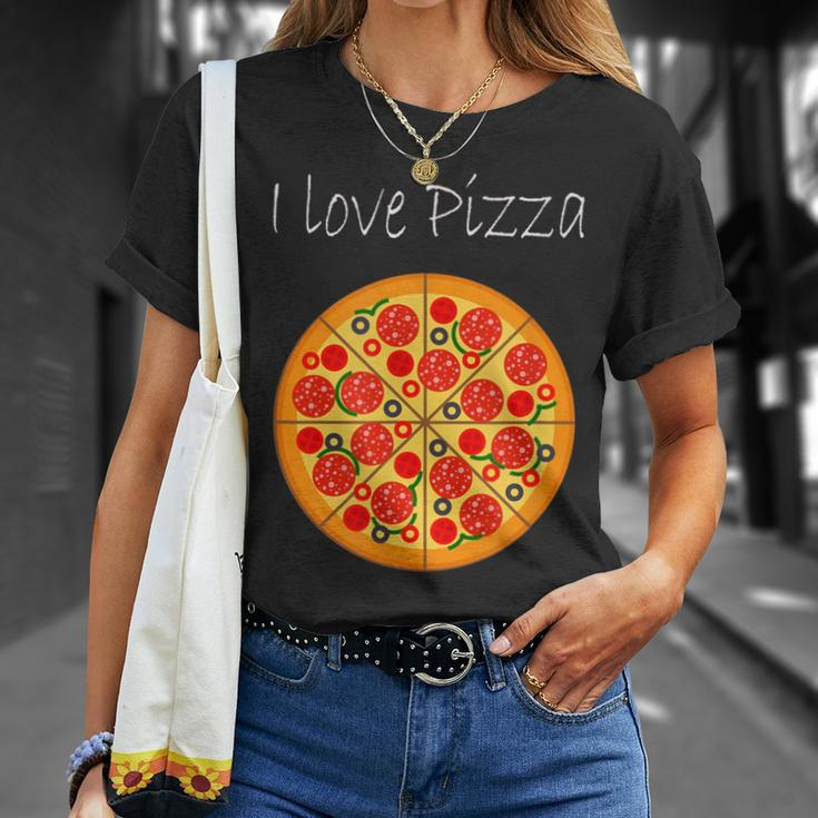Liebe zur Pizza Grafik T-Shirt, Unisex mit Pizza-Motiv Geschenke für Sie
