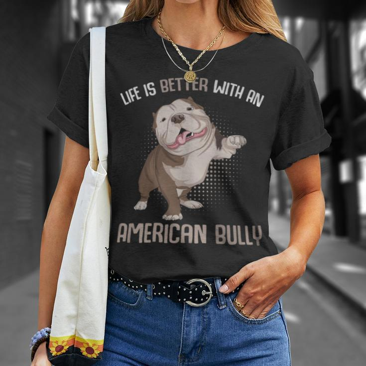 Life Is Better With An American Bully Dog Owner T-Shirt Gifts for Her