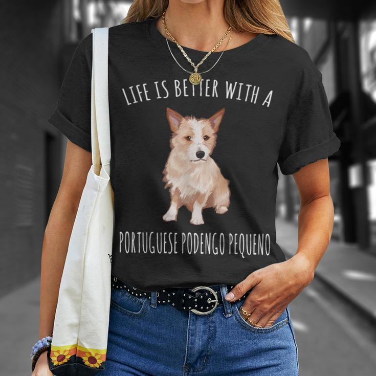 Life Is Better With A Portuguese Podengo Pequeno Dog Lover T-Shirt Gifts for Her