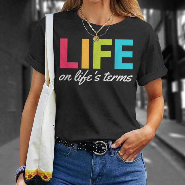 Life On Life's Terms Alcoholic Clean And Sober T-Shirt Gifts for Her