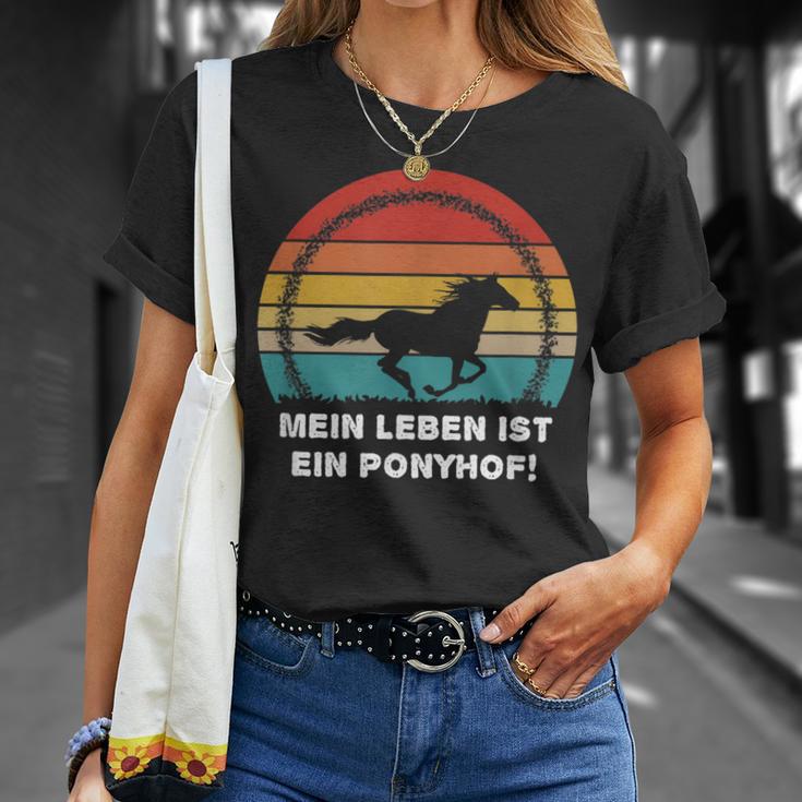 My Life Is A Ponyhfof Ich Liebe Mein Pferd Pony T-Shirt Geschenke für Sie