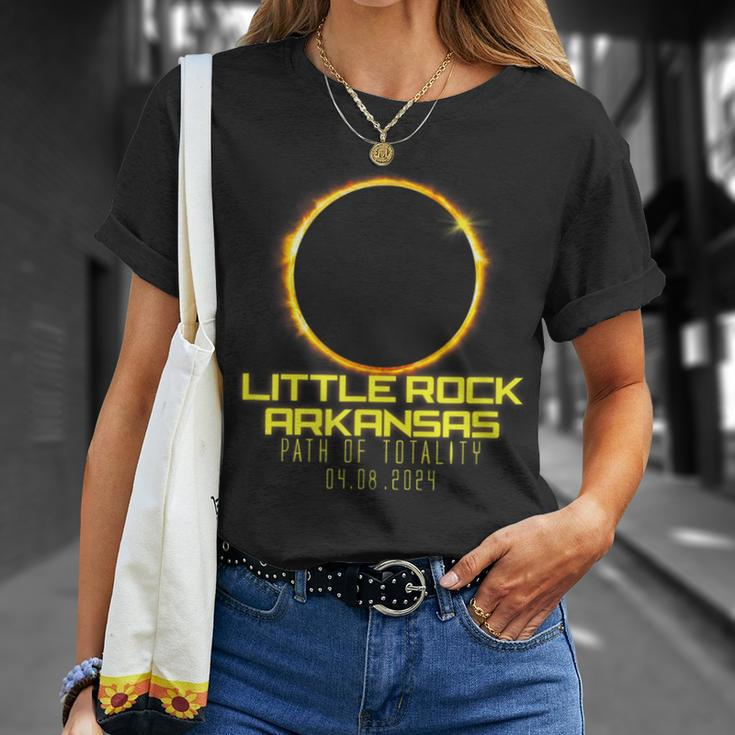 Little Rock Arkansas Path Totality Total Solar Eclipse 2024 T-Shirt Gifts for Her