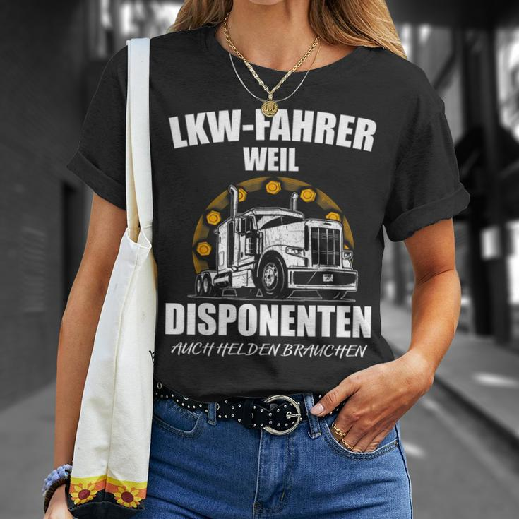 Lkw-Fahrer T-Shirt Weil Disponenten Auch Helden Brauchen, Berufsshirt Geschenke für Sie